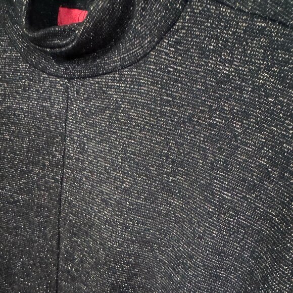 Jennifer Lopez Black Gold Metallic Twisted Knot Top Size M - Picture 4 of 10